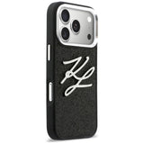 Karl Lagerfeld IML Glitter KL Diamond Logo Case til iPhone 17 Pro - sort