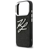 Karl Lagerfeld IML Glitter KL Diamond Logo Case til iPhone 17 Pro - sort