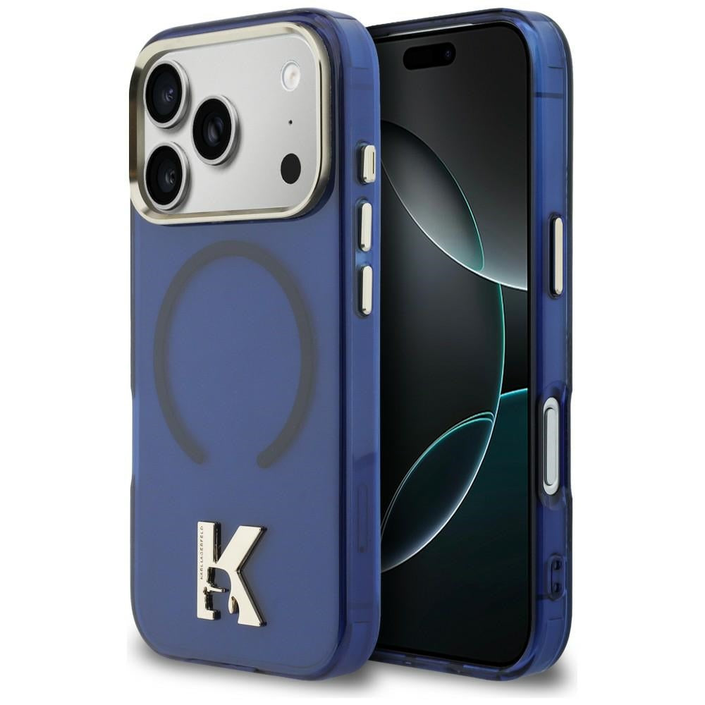 Karl Lagerfeld IML K Head Logo MagSafe Case til iPhone 17 Pro Max - Blå