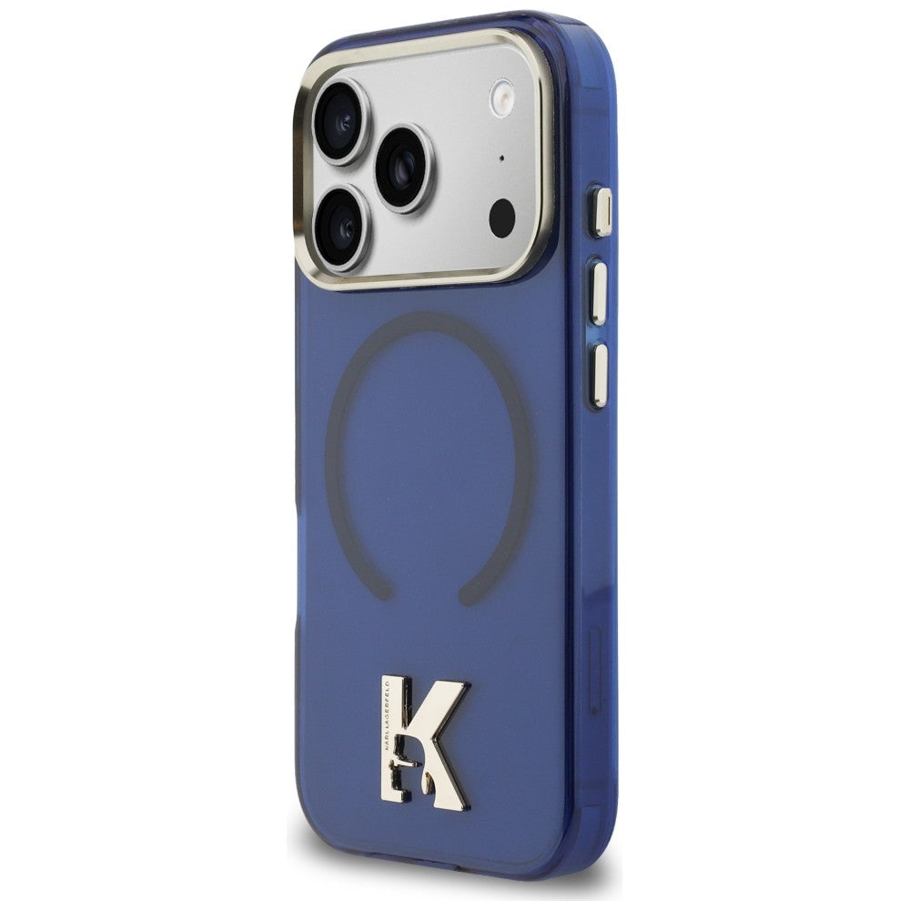 Karl Lagerfeld IML K Head Logo MagSafe Case til iPhone 17 Pro Max - Blå