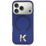 Karl Lagerfeld IML K Head Logo MagSafe Case til iPhone 17 Pro Max - Blå