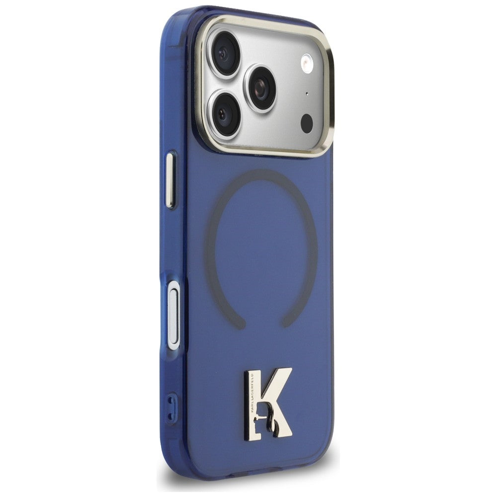 Karl Lagerfeld IML K Head Logo MagSafe Case til iPhone 17 Pro - Blå