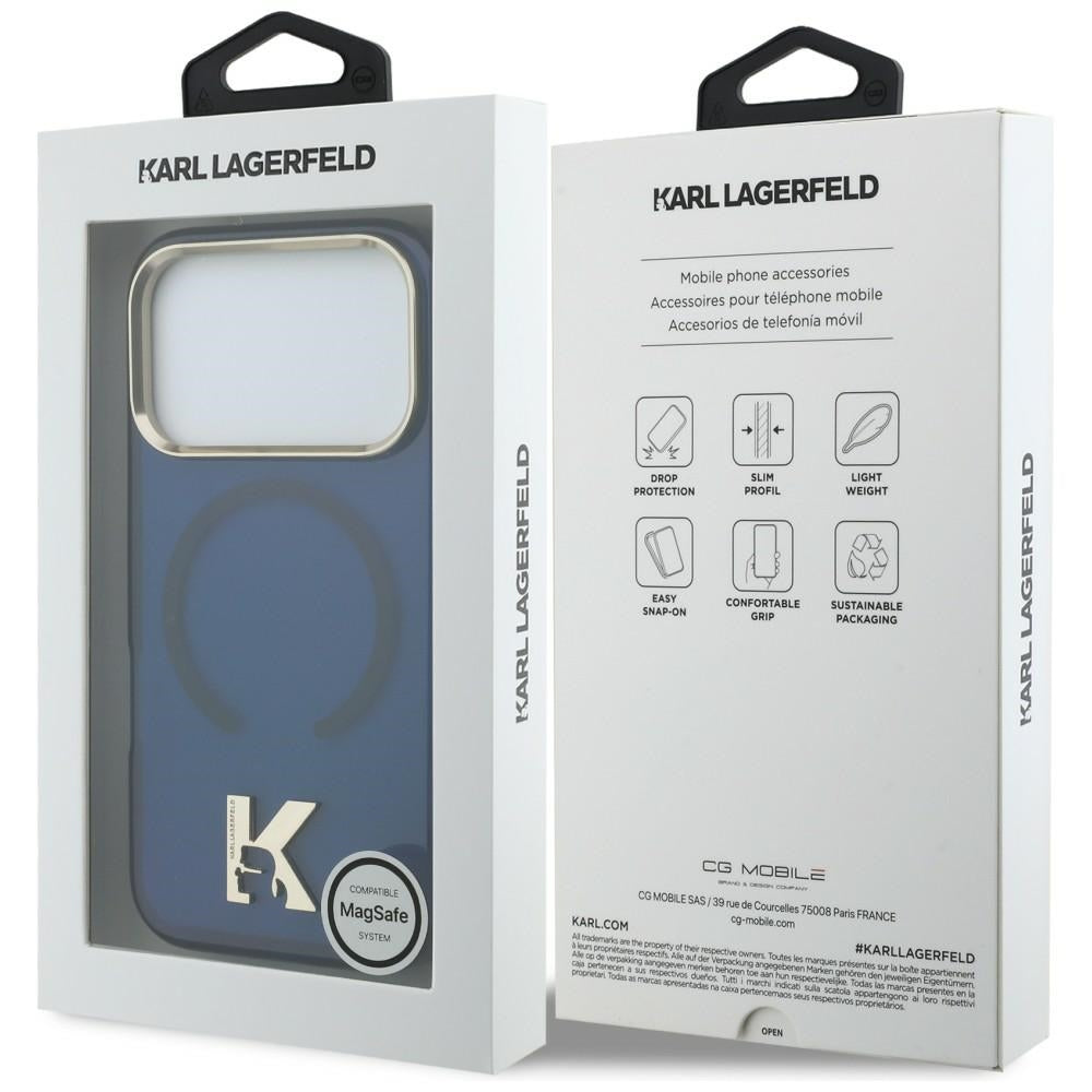 Karl Lagerfeld IML K Head Logo MagSafe Case til iPhone 17 Pro - Blå