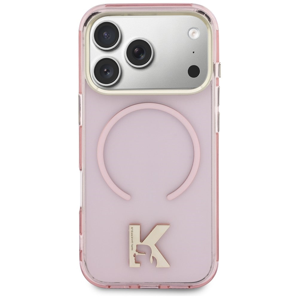 Karl Lagerfeld IML K Head Logo MagSafe Case til iPhone 17 Pro - Pink