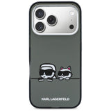 Karl Lagerfeld IML Karl & Choupette Peekaboo Logo MagSafe Case til iPhone 17 Pro - sort