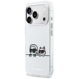 Karl Lagerfeld IML Karl & Choupette Peekaboo Logo MagSafe Case til iPhone 17 Pro Max - Hvid