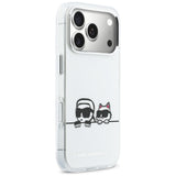 Karl Lagerfeld IML Karl & Choupette Peekaboo Logo MagSafe Case til iPhone 17 Pro Max - Hvid