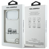 Karl Lagerfeld IML Karl & Choupette Peekaboo Logo MagSafe Case til iPhone 17 Pro Max - Hvid
