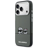Karl Lagerfeld IML Karl & Choupette Peekaboo Logo MagSafe Case til iPhone 17 Pro Max - sort
