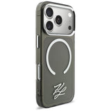 Karl Lagerfeld IML KL Script Logo MagSafe Case til iPhone 17 Pro - sort
