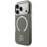 Karl Lagerfeld IML KL Script Logo MagSafe Case til iPhone 17 Pro Max - sort