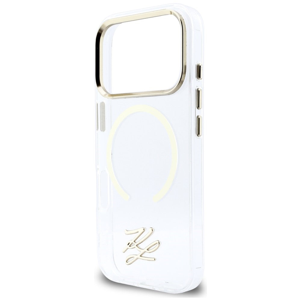 Karl Lagerfeld IML KL Script Logo MagSafe Case til iPhone 17 Pro Max - Klar
