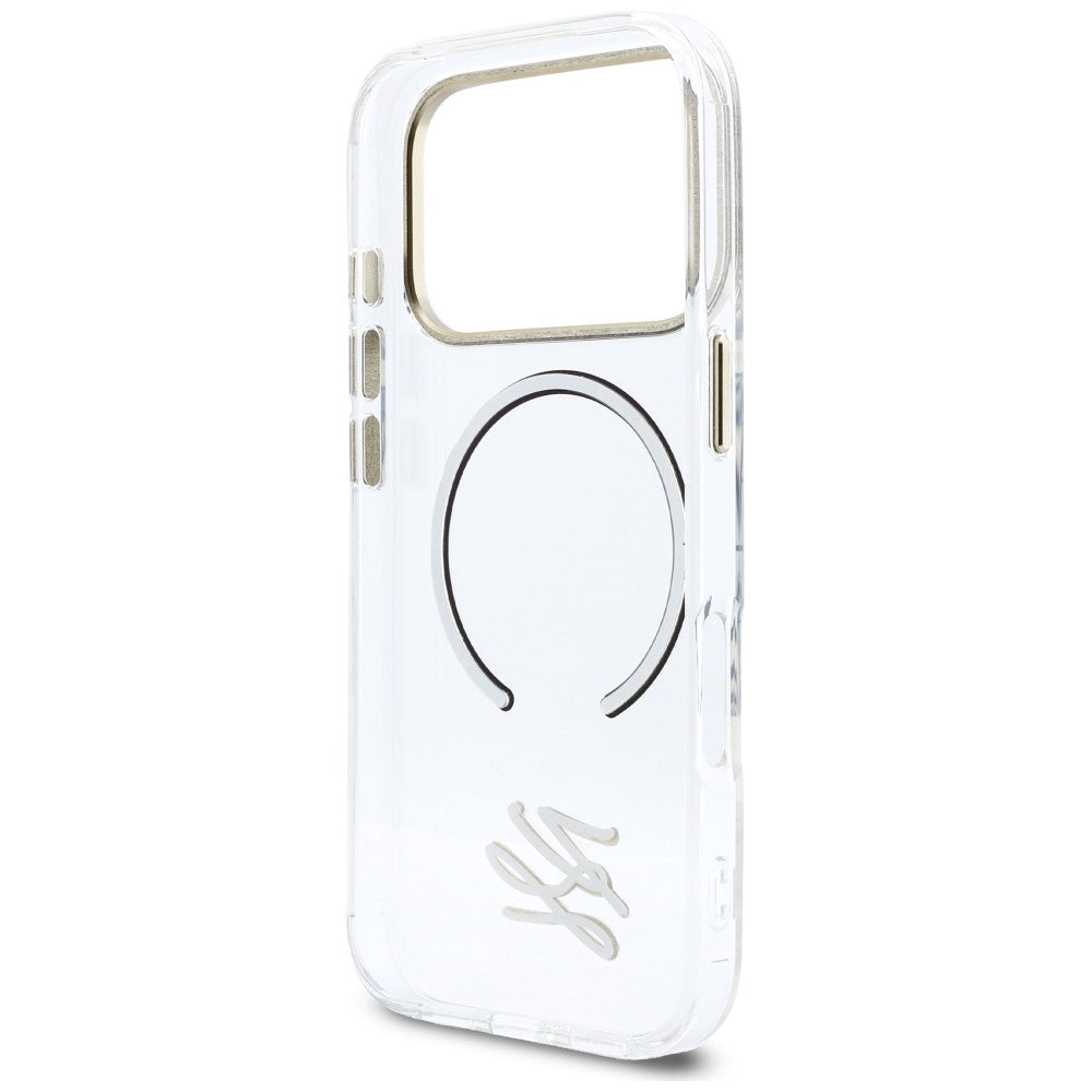 Karl Lagerfeld IML KL Script Logo MagSafe Case til iPhone 17 Pro Max - Klar