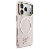 Karl Lagerfeld IML KL Script Logo MagSafe Case til iPhone 17 Pro Max - Pink