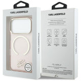 Karl Lagerfeld IML KL Script Logo MagSafe Case til iPhone 17 Pro Max - Pink