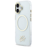 Karl Lagerfeld IML KL Script Logo MagSafe Case til iPhone 17 - Gennemsigtig