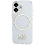 Karl Lagerfeld IML KL Script Logo MagSafe Case til iPhone 17 - Gennemsigtig