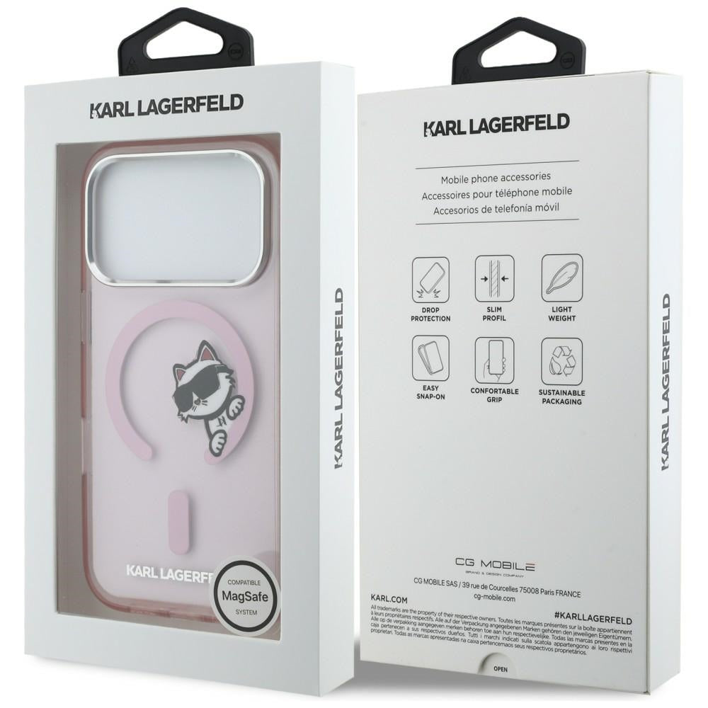Karl Lagerfeld IML Peekaboo MagSafe Case til iPhone 17 Pro Max - Pink