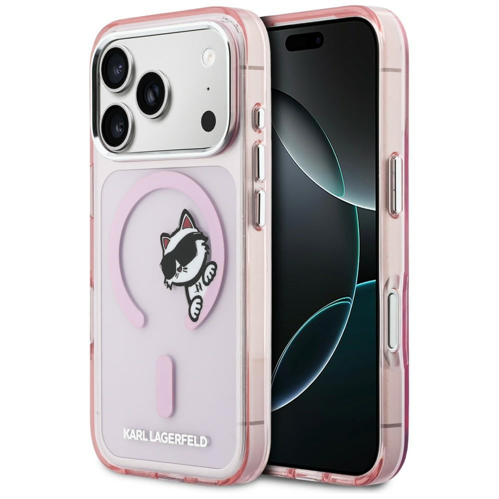 Karl Lagerfeld IML Peekaboo MagSafe Case til iPhone 17 Pro - Pink