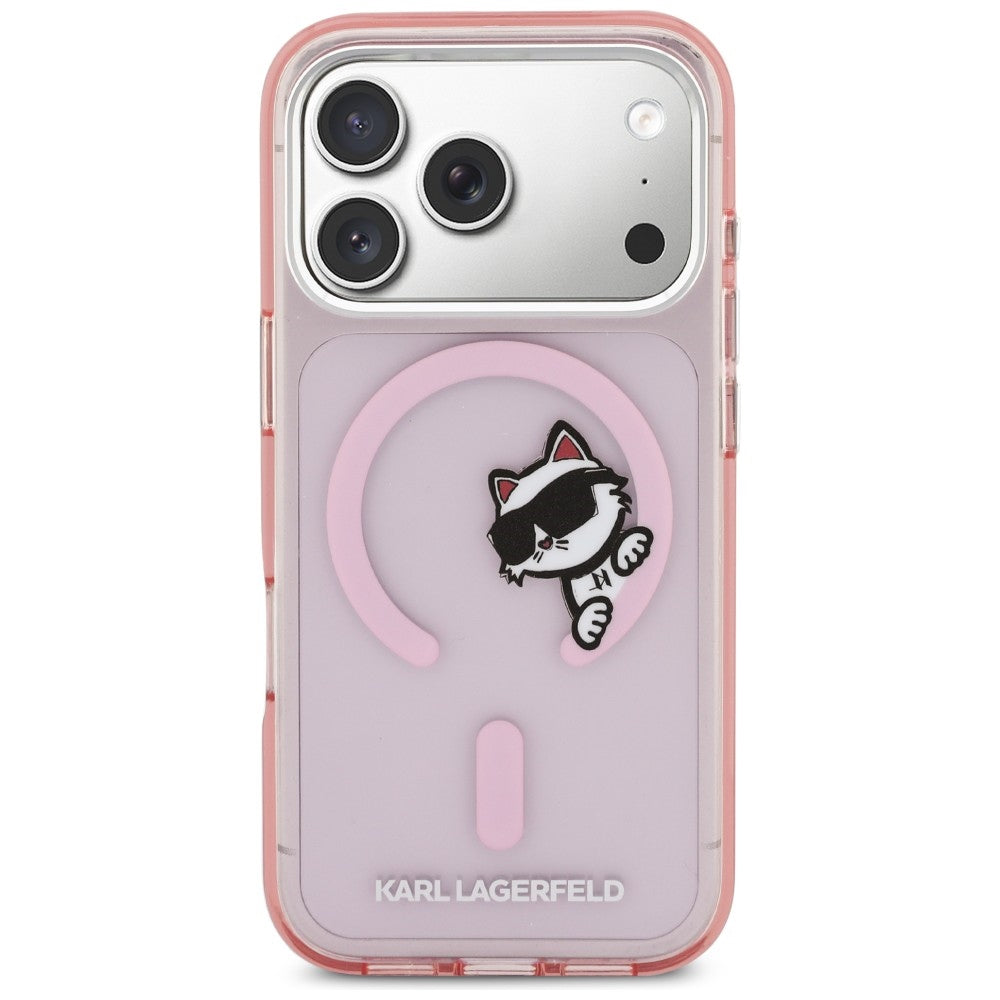Karl Lagerfeld IML Peekaboo MagSafe Case til iPhone 17 Pro - Pink