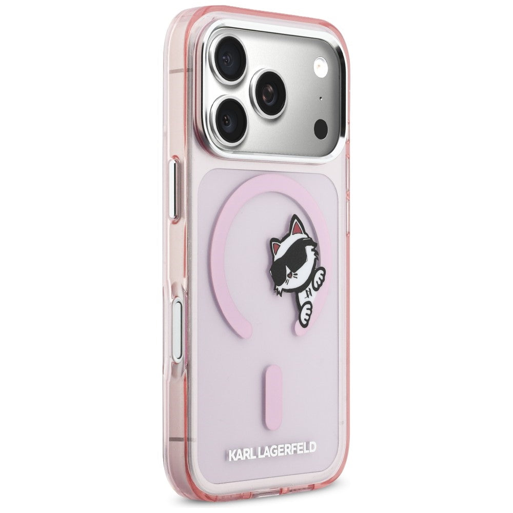 Karl Lagerfeld IML Peekaboo MagSafe Case til iPhone 17 Pro - Pink