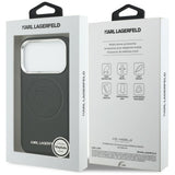 Karl Lagerfeld K Head Point Logo MagSafe Case til iPhone 17 Pro - sort