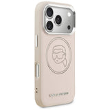Karl Lagerfeld K Head Point Logo MagSafe Case til iPhone 17 Pro Max - Pink