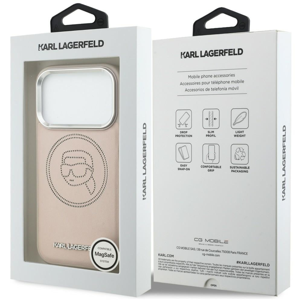 Karl Lagerfeld K Head Point Logo MagSafe Case til iPhone 17 Pro Max - Pink