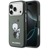 Karl Lagerfeld Karl & Choupette MagSafe bagtilhæng til iPhone 17 Pro - sort
