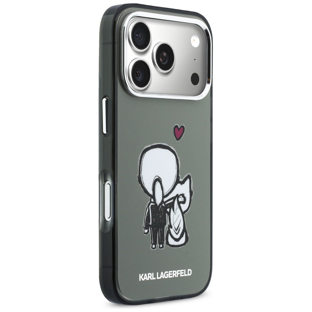 Karl Lagerfeld Karl & Choupette MagSafe bagtilhæng til iPhone 17 Pro - sort