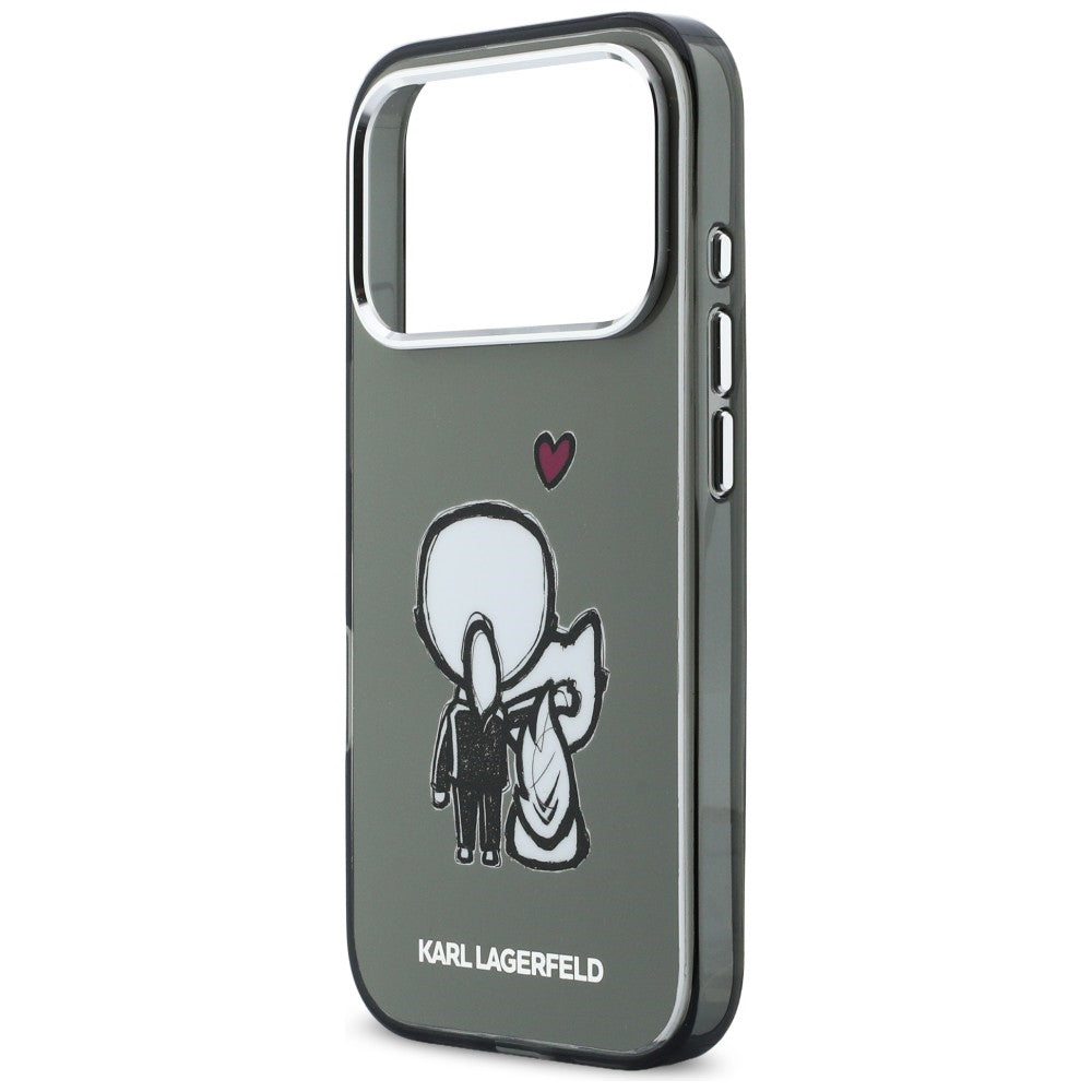 Karl Lagerfeld Karl & Choupette MagSafe bagtilhæng til iPhone 17 Pro - sort
