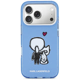 Karl Lagerfeld Karl & Choupette MagSafe bagtilhæng til iPhone 17 Pro Max - Blå