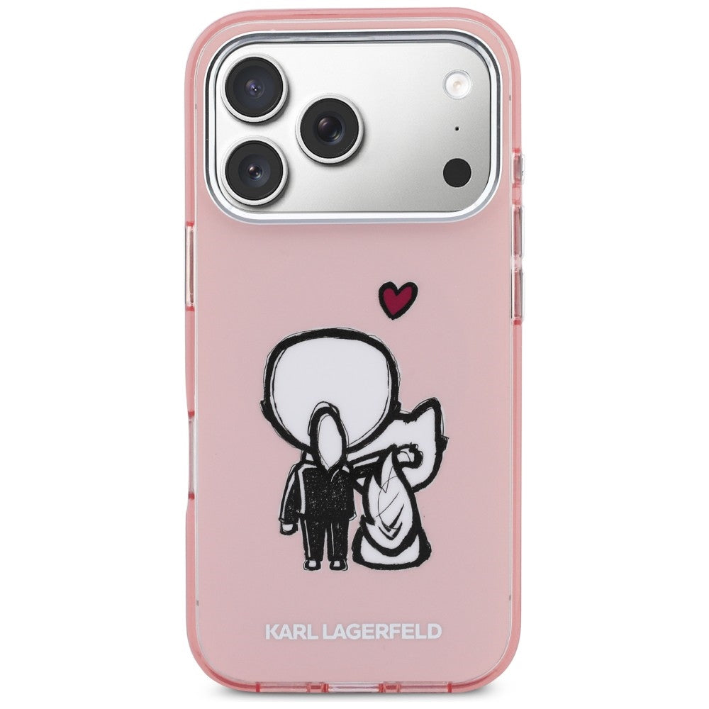 Karl Lagerfeld Karl & Choupette MagSafe bagtilhæng til iPhone 17 Pro Max - Pink