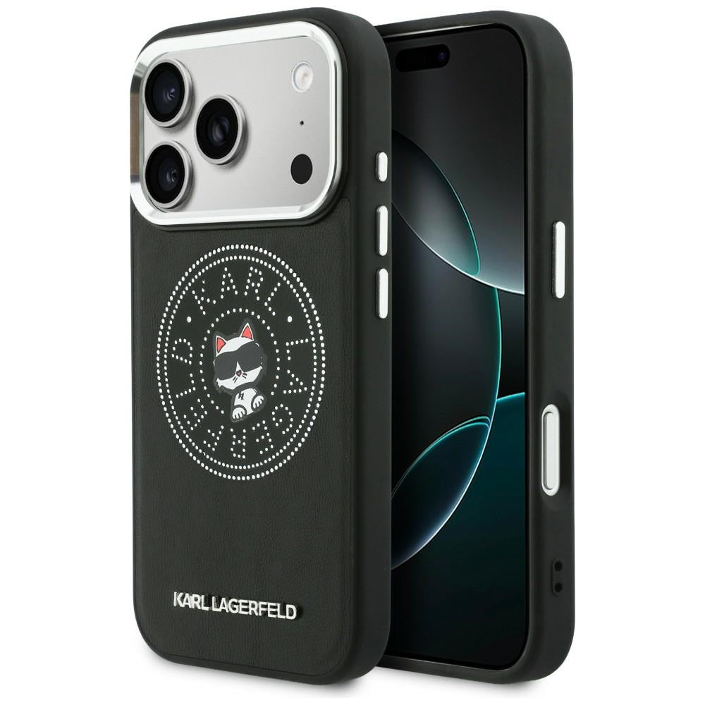 Karl Lagerfeld Point & Choupette Sketch MagSafe Case til iPhone 17 Pro - sort