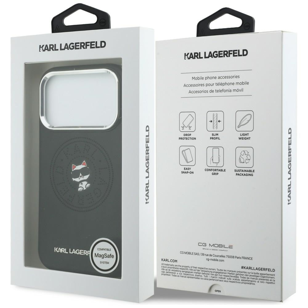 Karl Lagerfeld Point & Choupette Sketch MagSafe Case til iPhone 17 Pro - sort