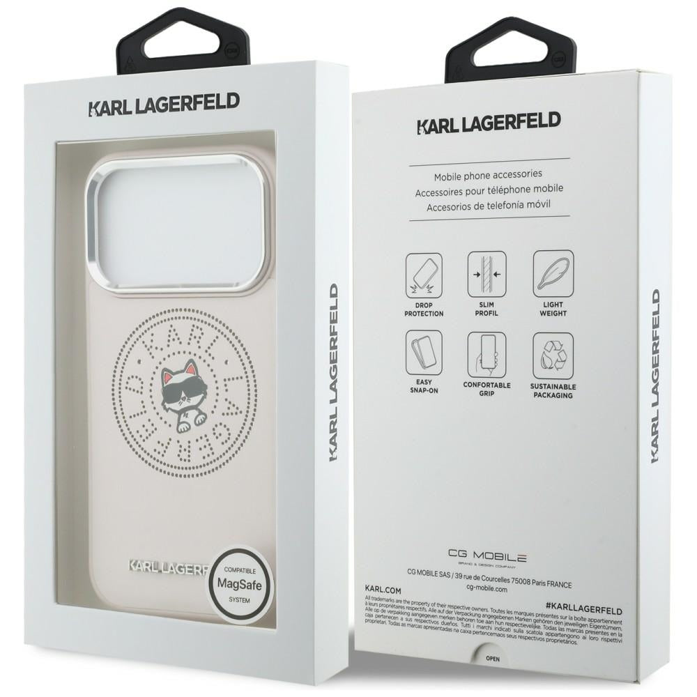 Karl Lagerfeld Point & Choupette Sketch MagSafe Case til iPhone 17 Pro Max - Pink