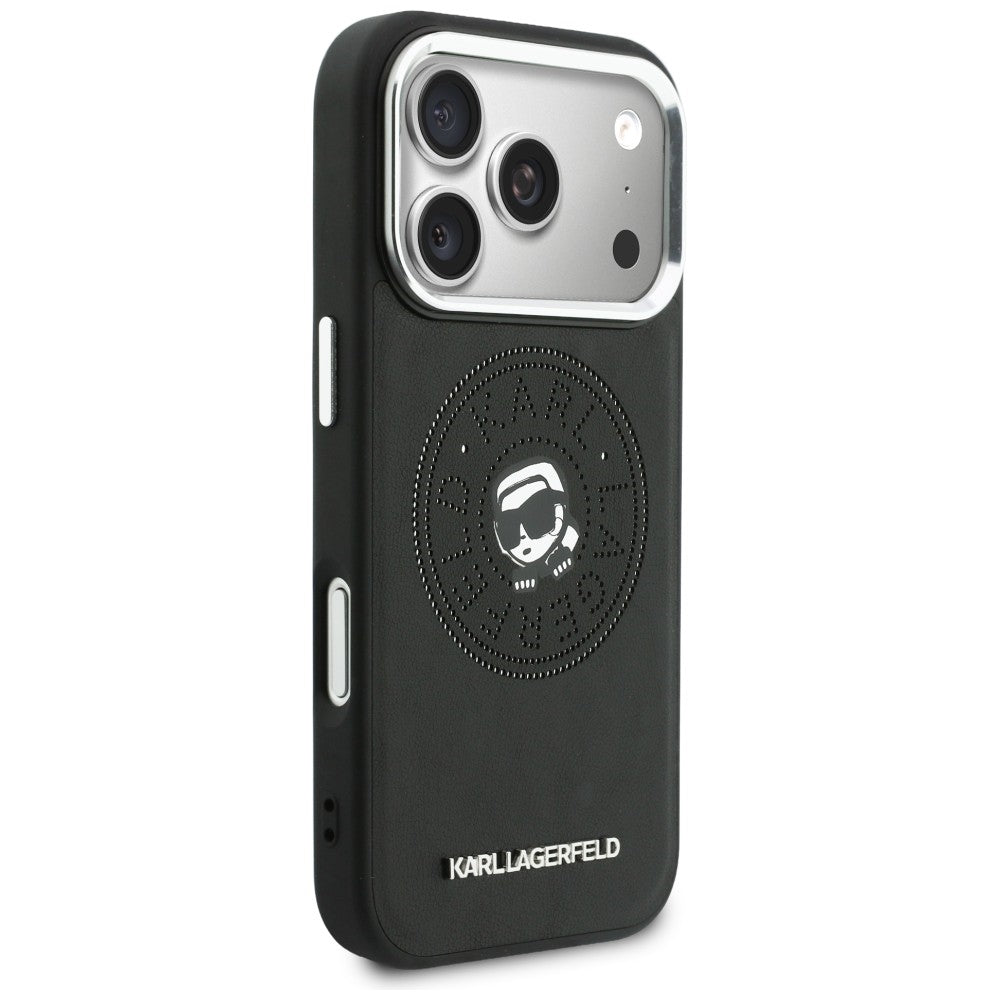 Karl Lagerfeld Point & Karl Sketch MagSafe Case til iPhone 17 Pro Max - sort