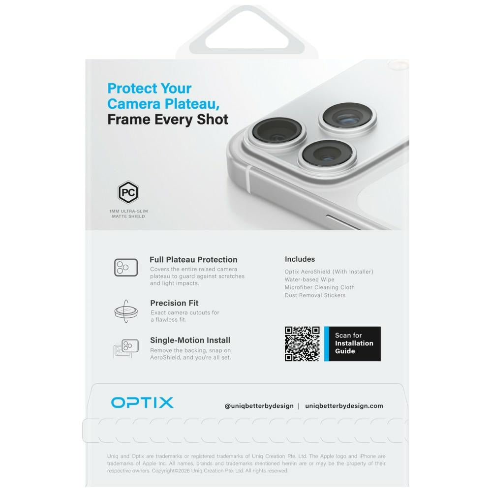 Uniq Optix Aeroshield Camera Module Protector til iPhone 17 Pro Max