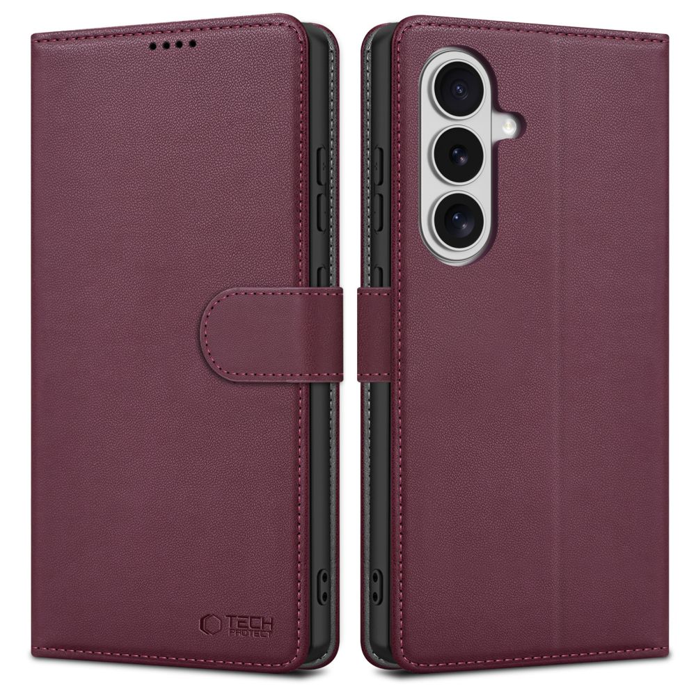 Tech-Protect Wallet Case til Samsung Galaxy S26 - Burgundy