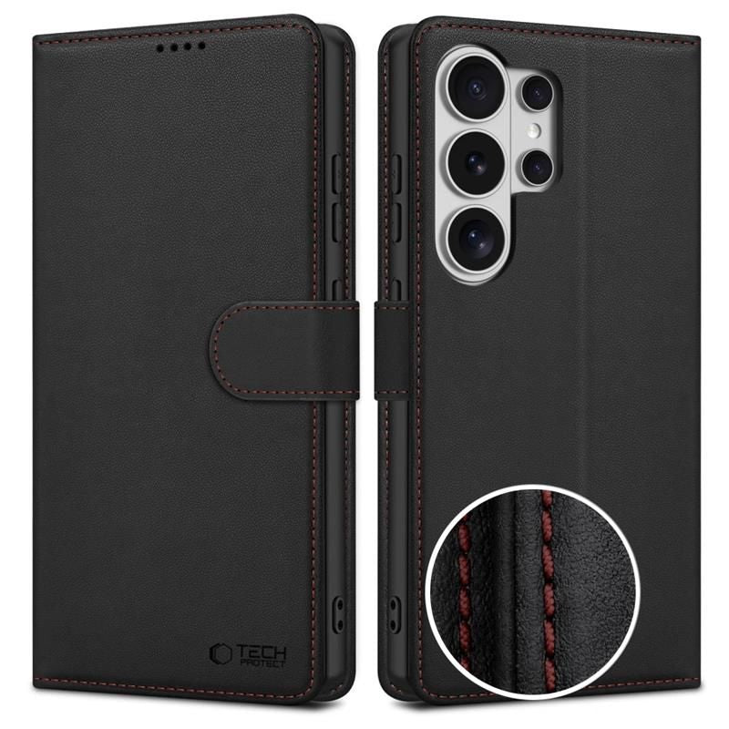 Tech-Protect Wallet Case til Samsung Galaxy S26 Ultra - sort og rød