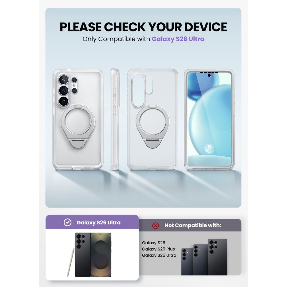 Supcase Cosmo Mag MagSafe Case til Samsung Galaxy S26 Ultra - Hvid