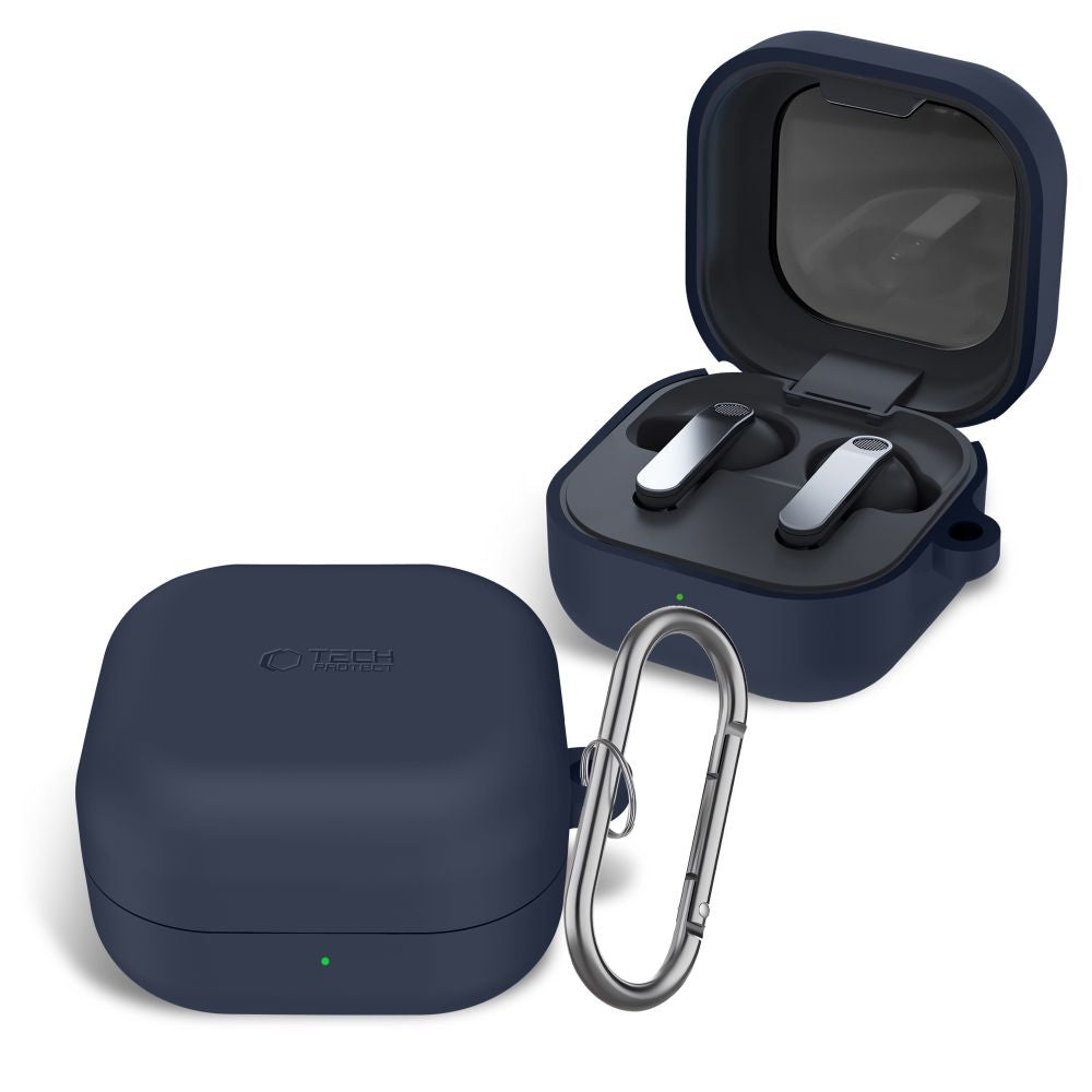 Tech-Protect Silicone Hook Case til Samsung Galaxy Buds 4 / 4 Pro - Navy Blue