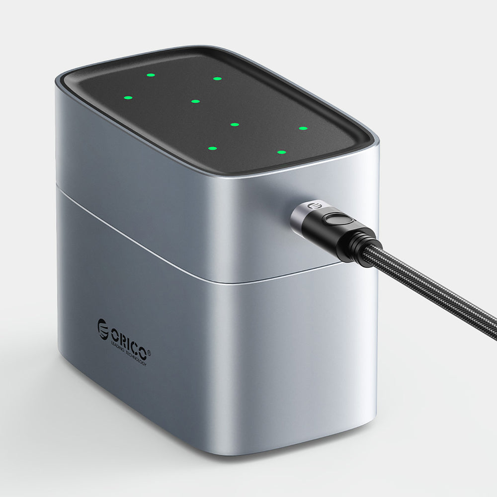 Orico EV8 AA Lithium Battery Charger with Storage Function - Silver