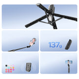 Selfie stick Orico SPN100 1/4" tripod for phone camera with 360 degree rotation Bluetooth 5.2 - black
