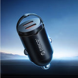Orico MiniRing 30W 2x USB-C Car Charger - Black