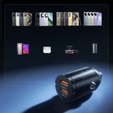 Orico MiniRing 30W 2x USB-C Car Charger - Black