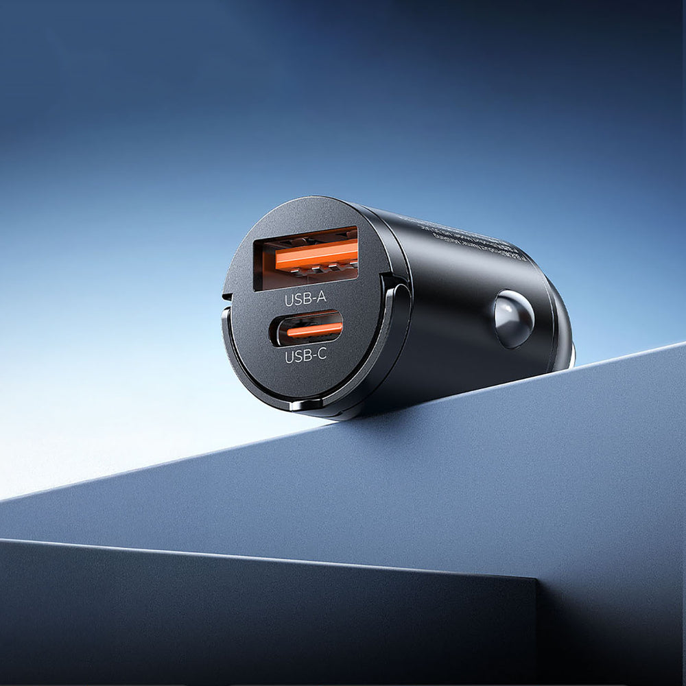 Orico MiniRing 30W USB-A + USB-C Car Charger - Black