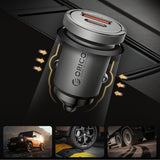 Orico MiniRing Pro 45W USB-A + USB-C Car Charger - Silver
