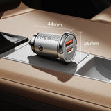 Orico MiniRing Pro 45W USB-A + USB-C Car Charger - Silver