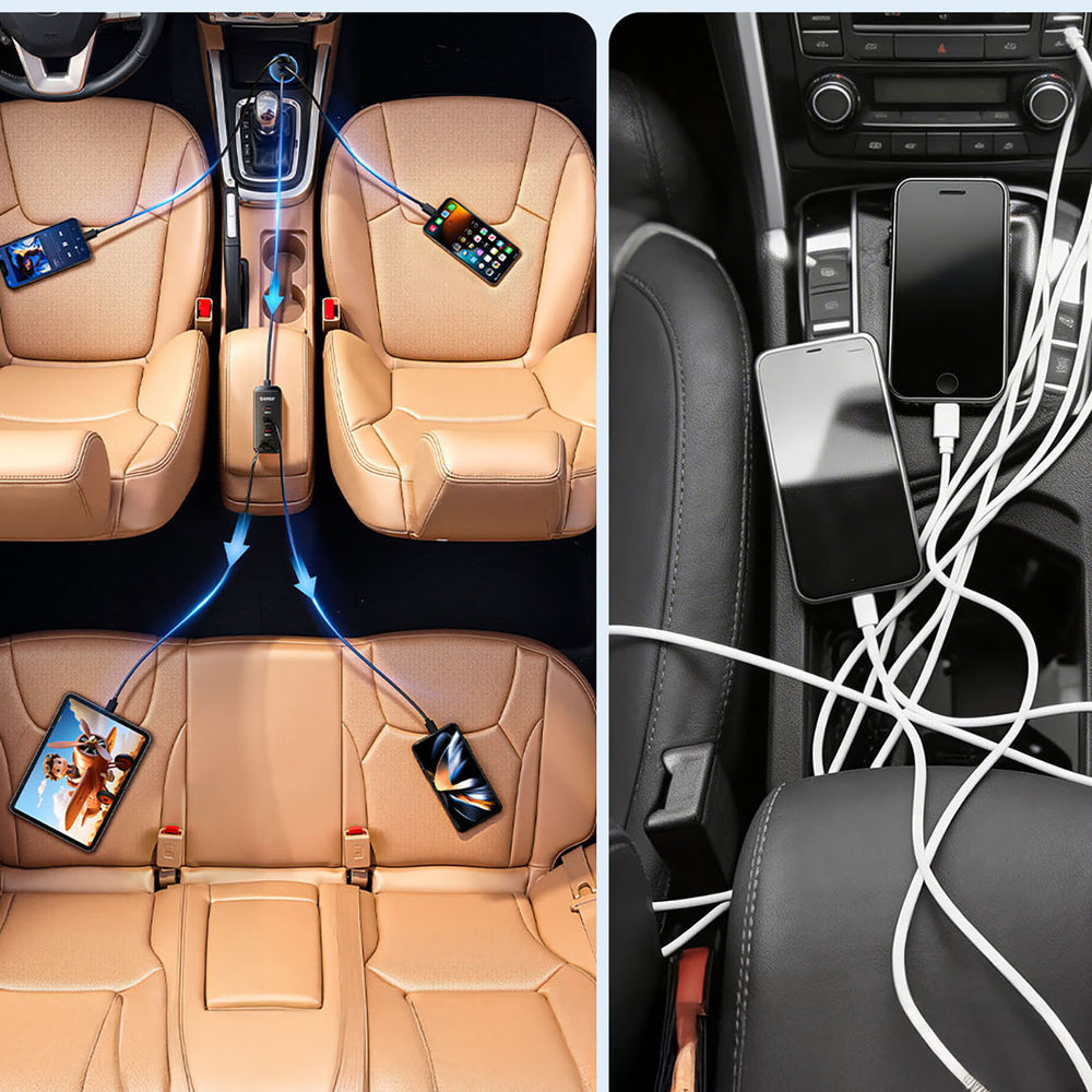 Orico ChargeClip 108W Car Charger 2x USB-A + 4x USB-C with Clip - Black